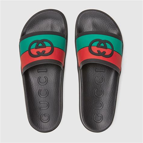 gucci rubber slide sandals replica amazon|gucci interlocking g slide sandal.